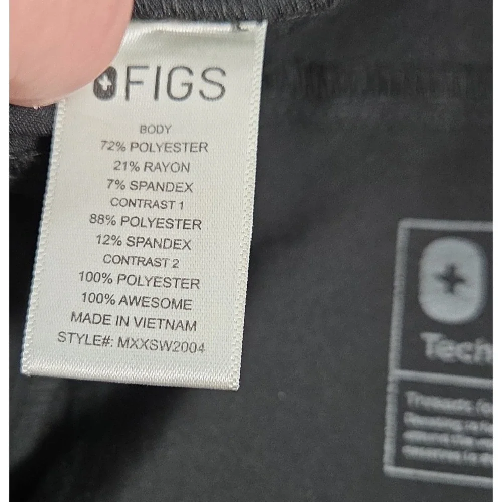 Figs‎ Scrub Jogger Pants Mens M Black Drawstring Medical Uniform Elastic Waist